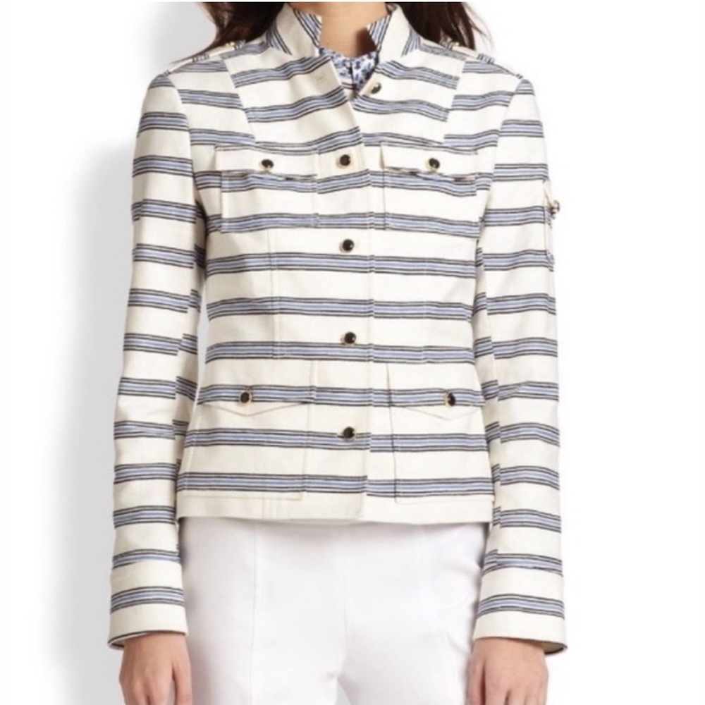 Tory Burch Sargent Pepper Blazer Stripe Jacket Size 4